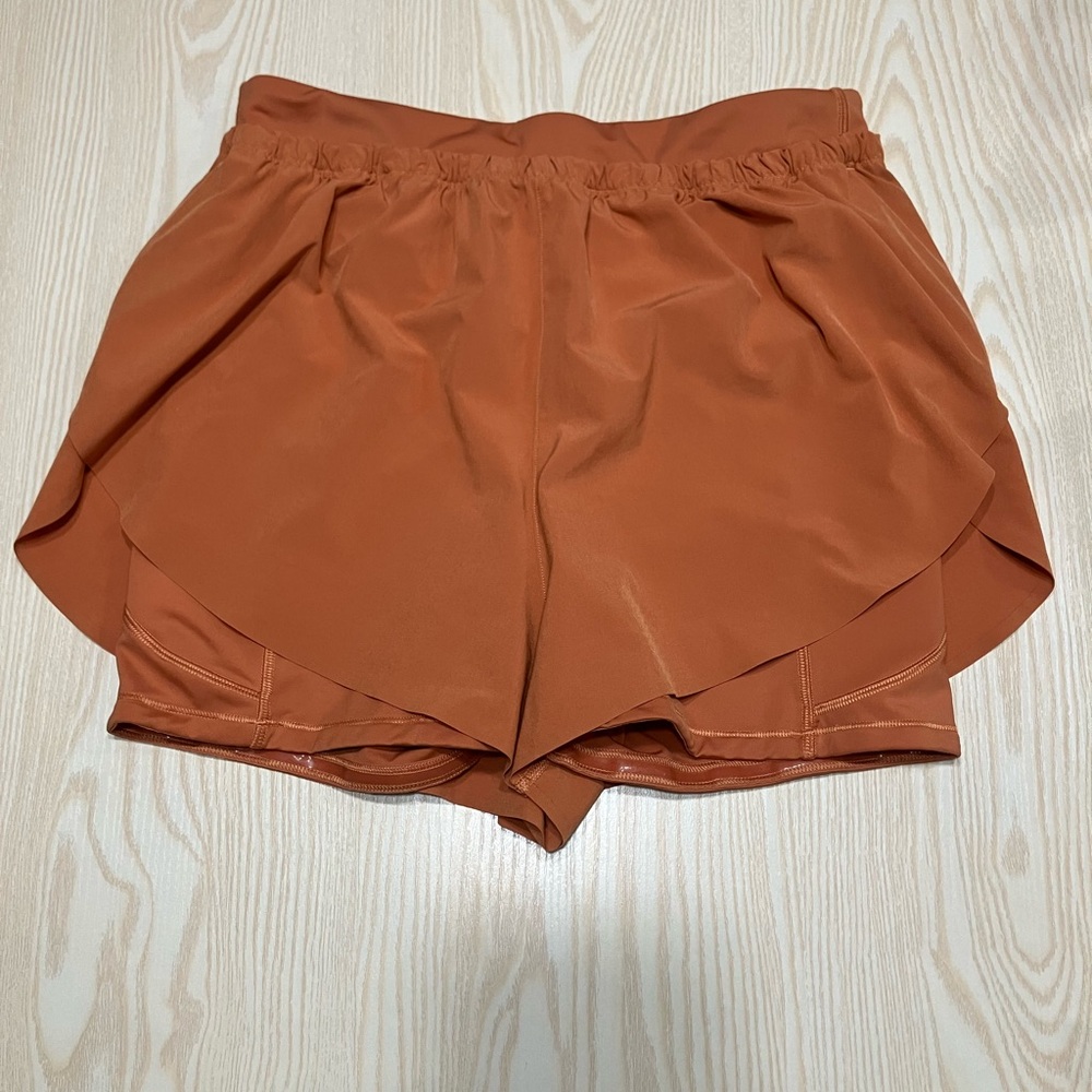 Athleta Orange Athletic Shorts Relaxed Fit